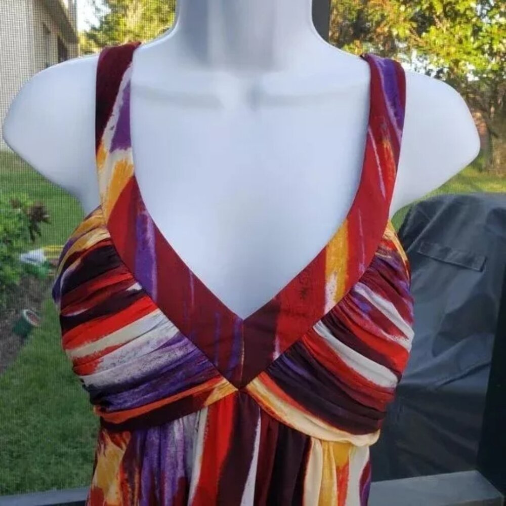 Oleg Cassini Sleeveless, Multi Color Dress NWT